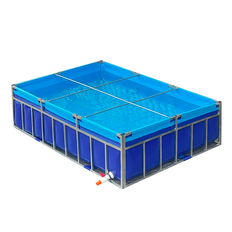 Fish Farming Customized PVC Reinforced Tarpaulin Portable Fish Pond Tank Farm