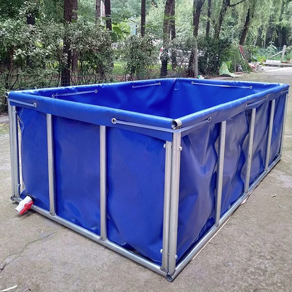 Collapsible Aquaculture PVC Tarpaulin Fish Pond Tank - Buy collapsible ...