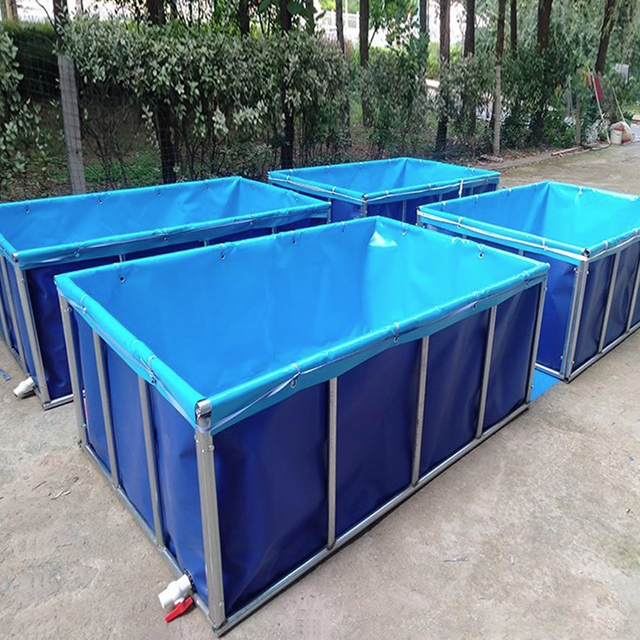1000L~50000L Durable Foldable Portable PVC Tarpaulin Canvas Fish Pond